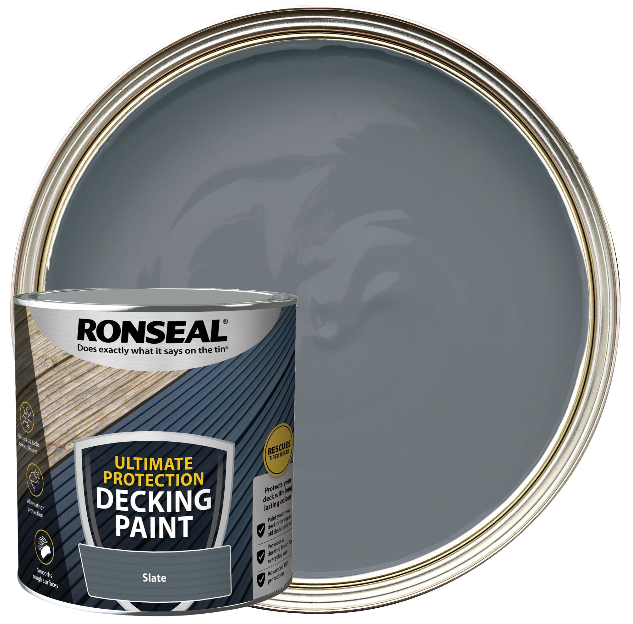 Ronseal Ultimate Protection Decking Paint - Slate - 2.5L