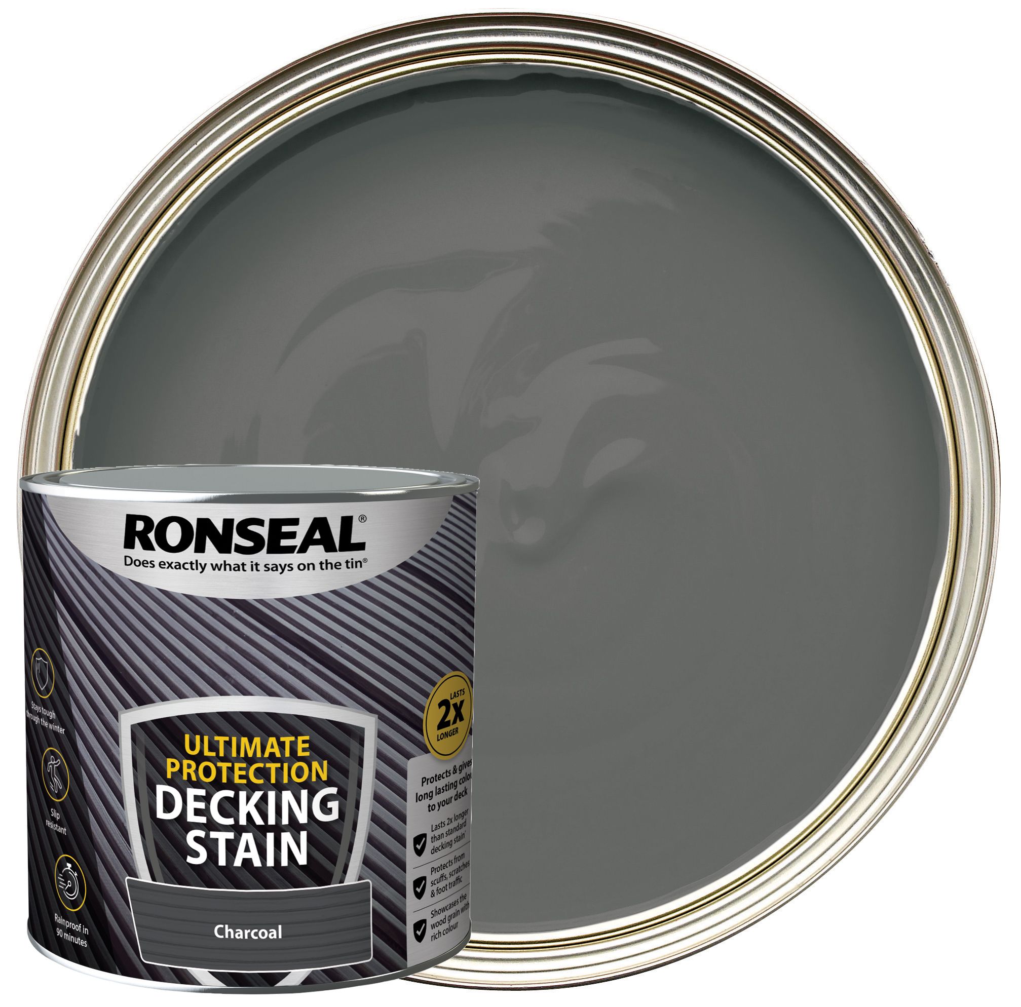 Ronseal Ultimate Protection Decking Stain - Charcoal - 2.5L