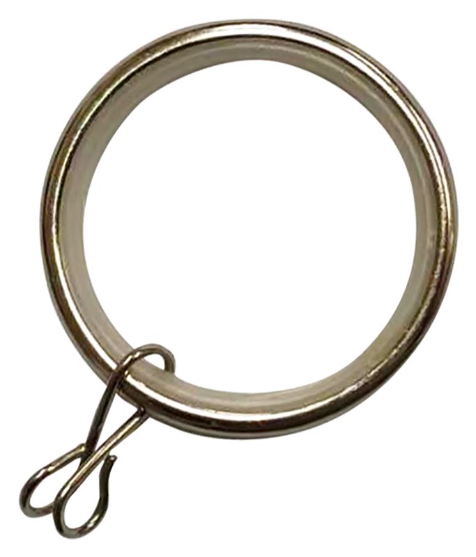 Image of Wickes 28mm Metal Rings Stainless Steel Effect 10 Pack