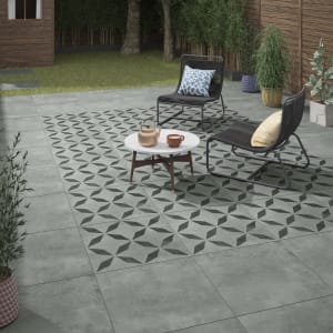 Amberley Grey Glazed Outdoor Porcelain Floor Tile 600 x 600 x 20mm - Pack of 2
