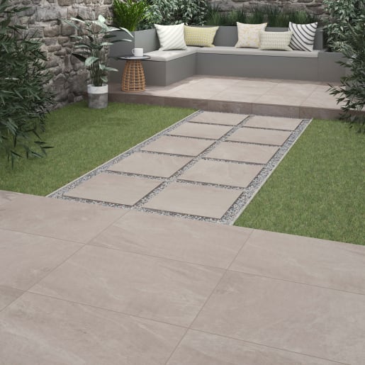 Eastbourne Beige Glazed Outdoor, Garden Floor Tiles Uk
