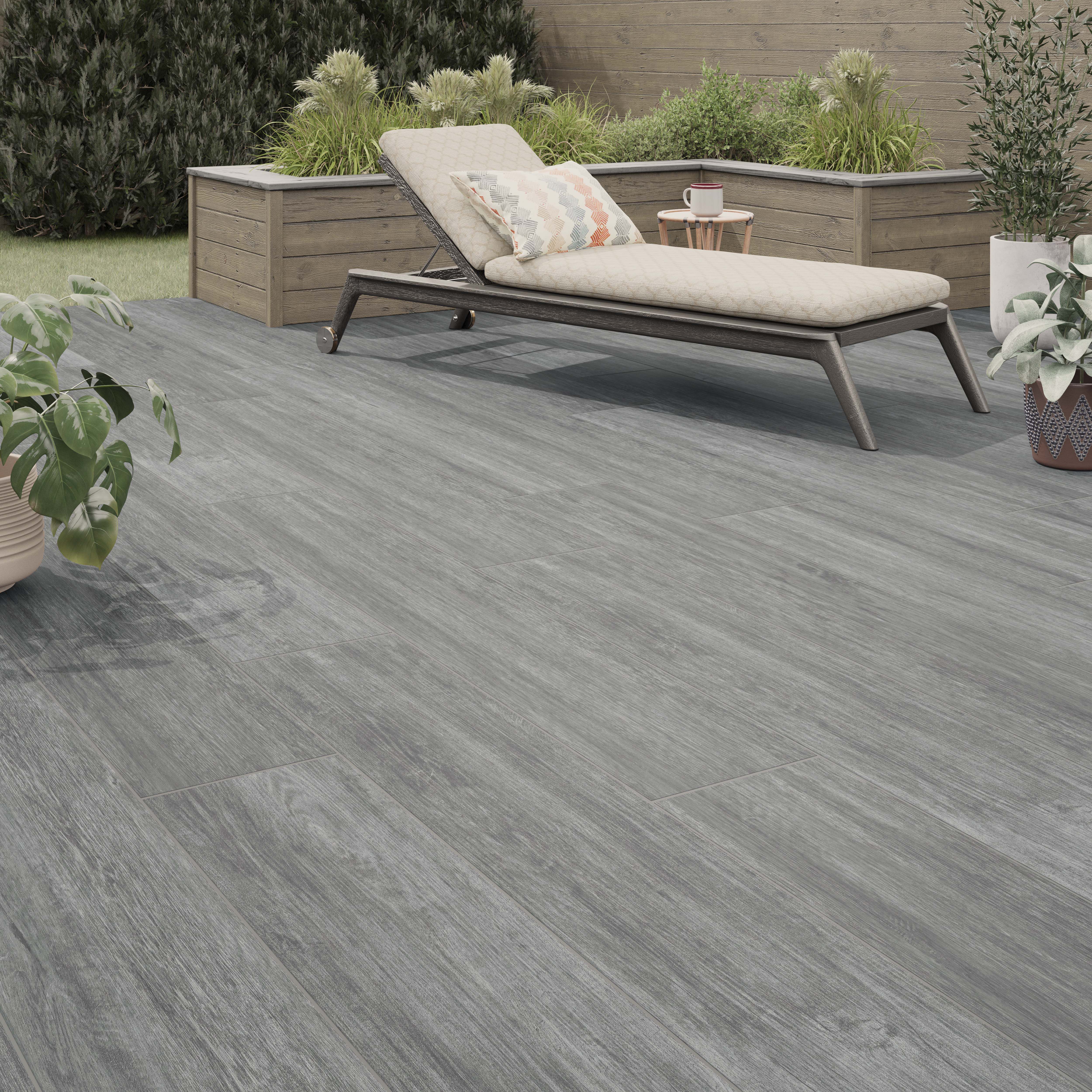 Harting Grey Glazed Outdoor Porcelain Paving Tile 300