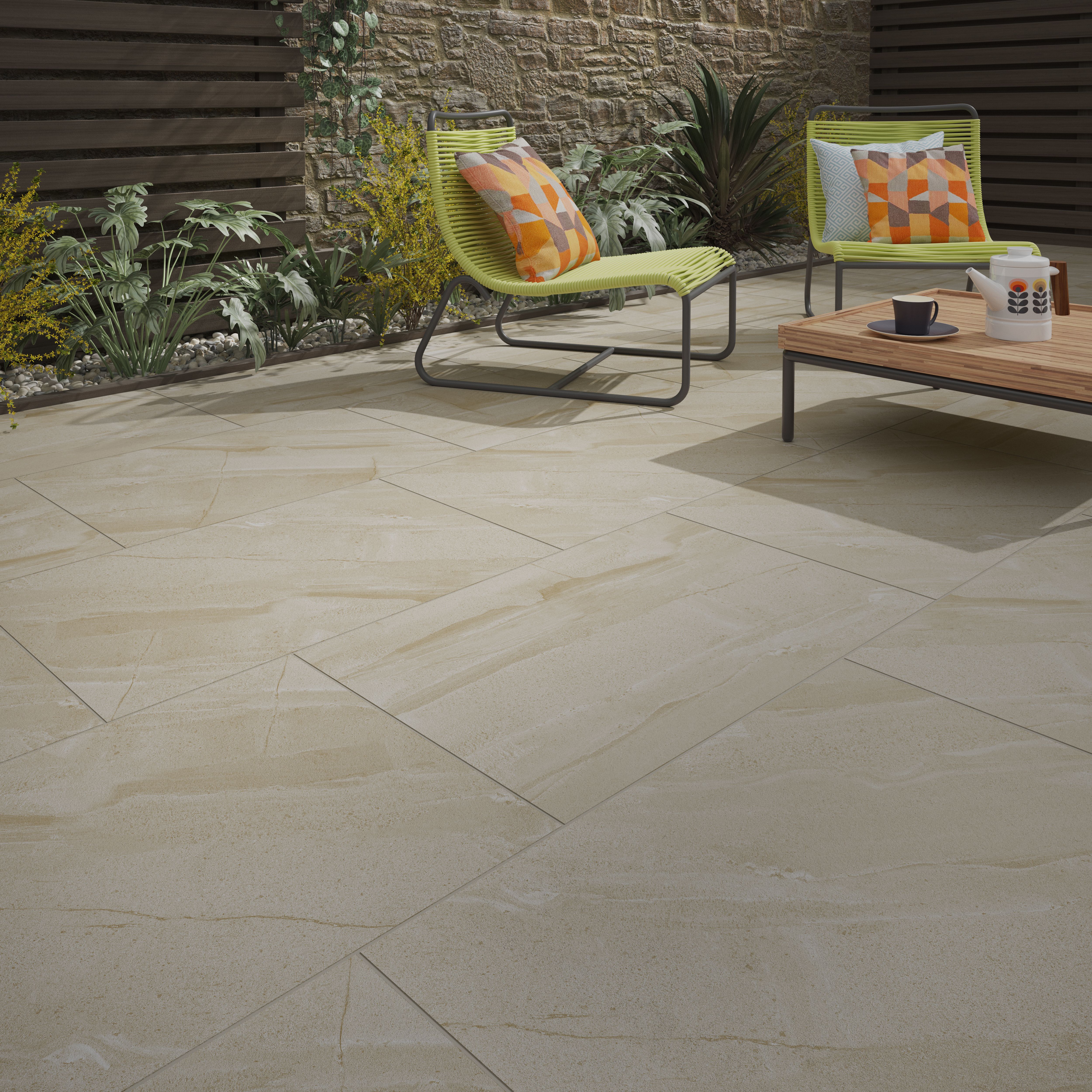 Image of Rogate Sand Glazed Outdoor Porcelain Paving Tile 600 x 900 x 20mm