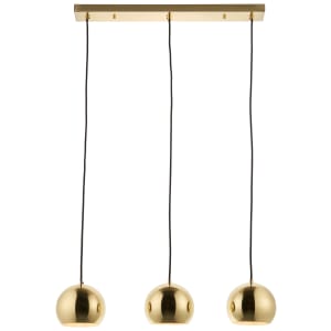 Saxby Pella Three Light LED Bar Pendant - Satin Brushed Gold