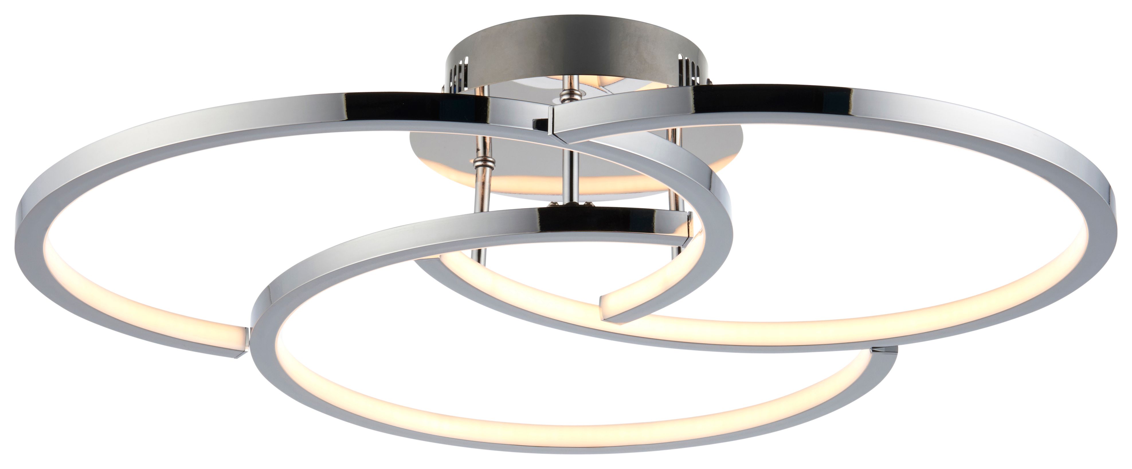 Java Semi Flush Chrome LED Light