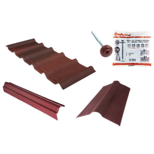 Onduline Onduvilla Shed Roof Kit for 8x6/6x4ft Roofs - Red