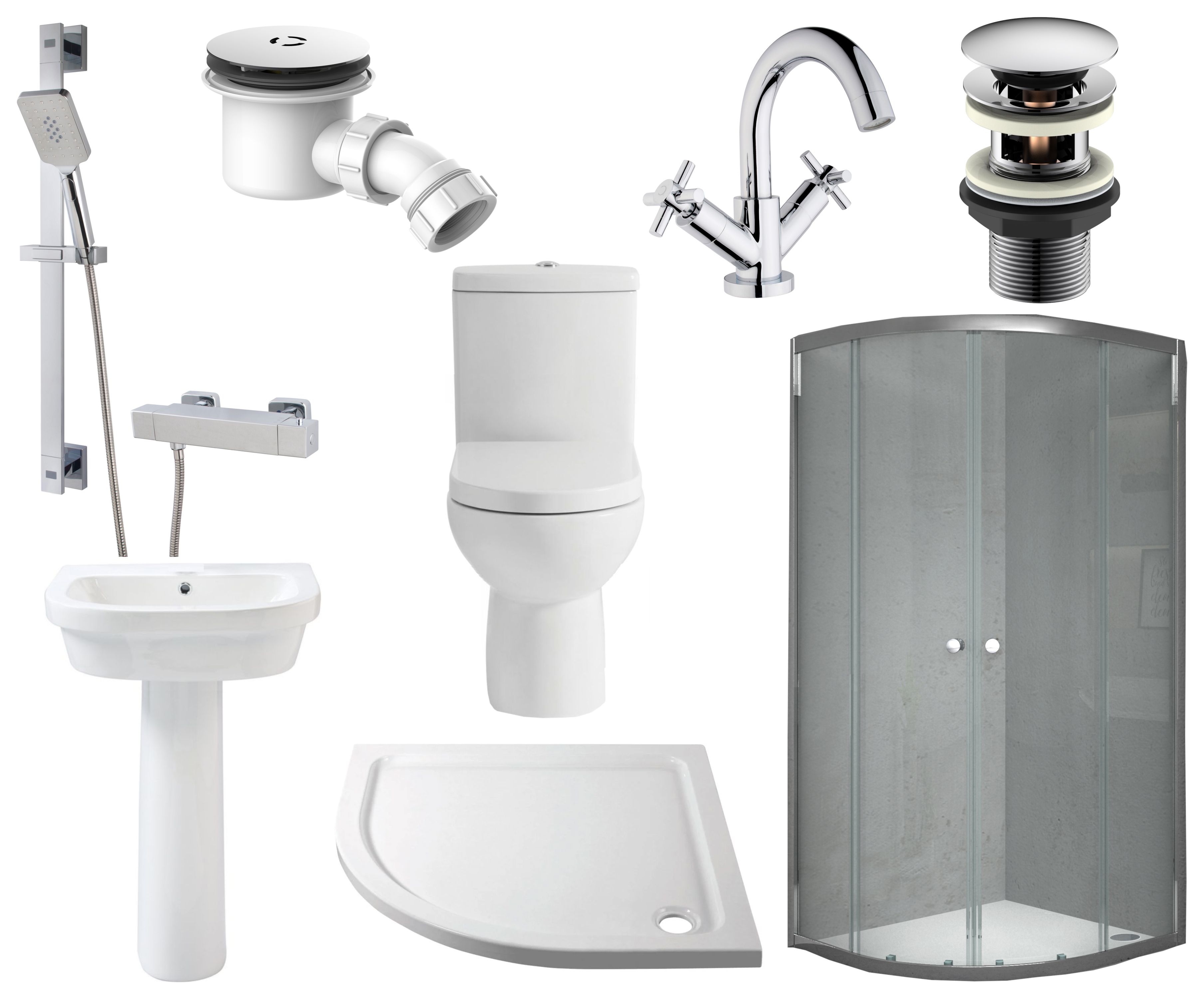 Image of Malvern Quadrant Shower Enclosure En-Suite Package