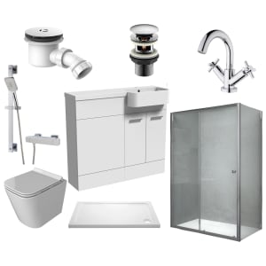 Meleti Rectangular Shower Enclosure En-Suite Package