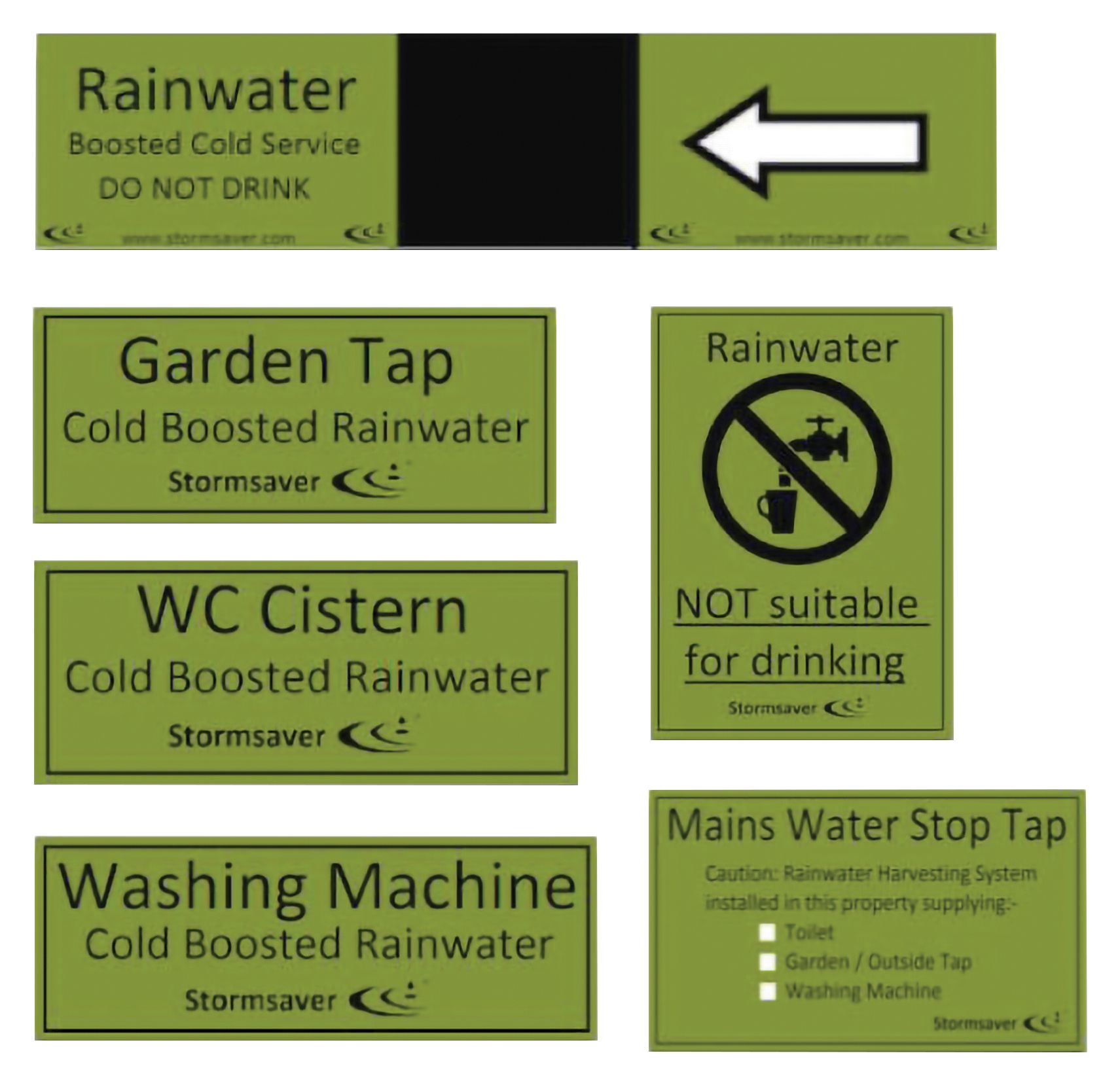 Image of FloPlast Rainwater Harvesting Identification Label Kit