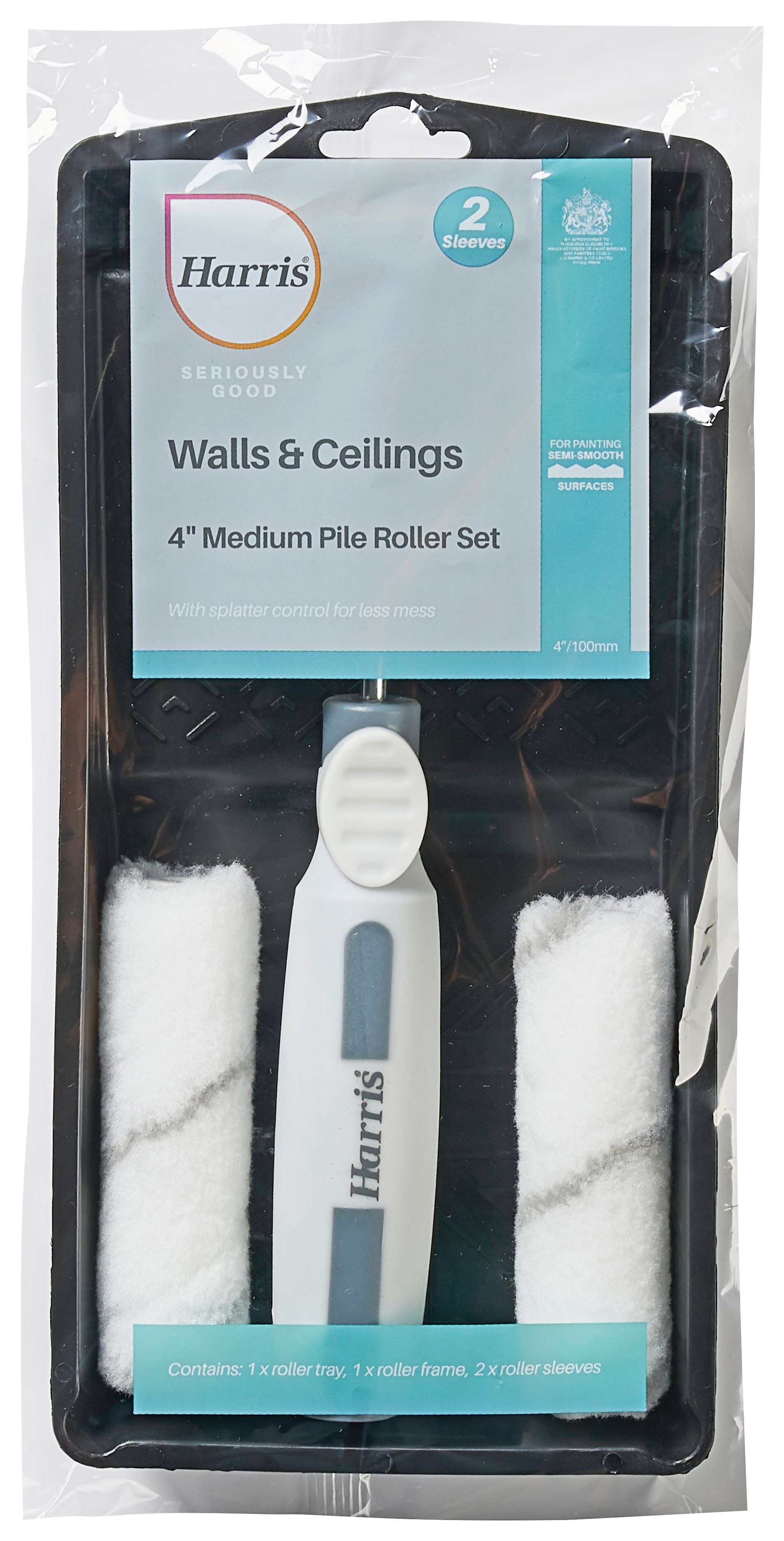 Image of Harris Seriously Good Walls & Ceilings Paint Roller Set - 4in