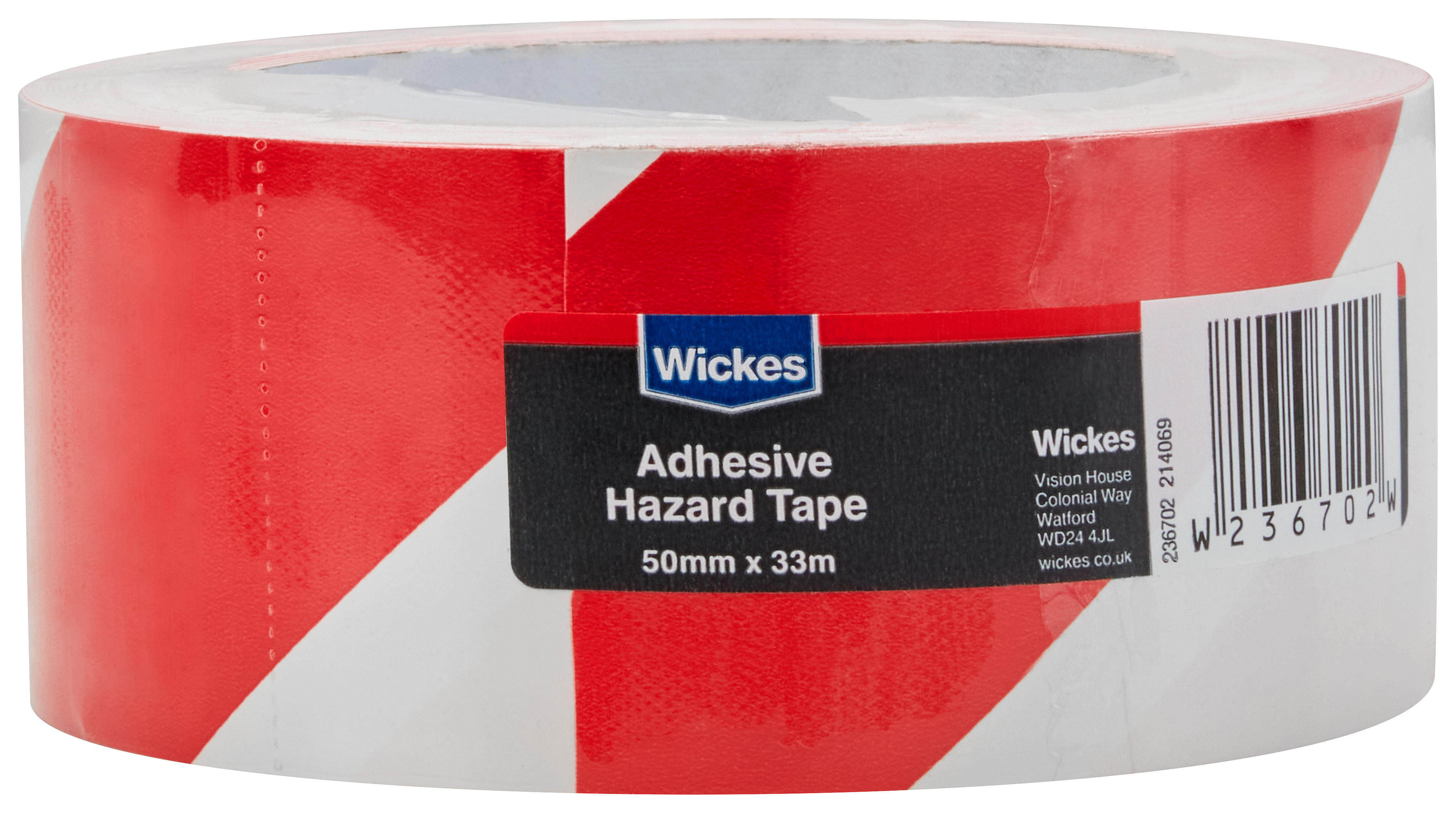 Wickes Hazard Red & White Marking Tape -