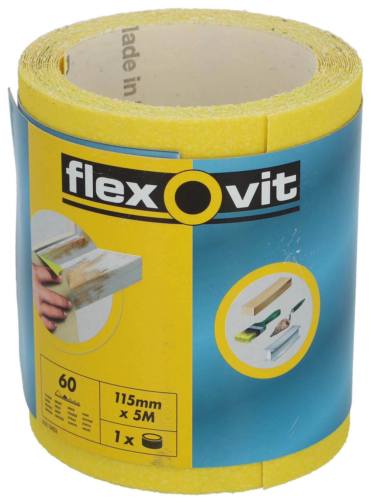 Image of Flexovit Premium Medium Sandpaper Roll - 2.5m