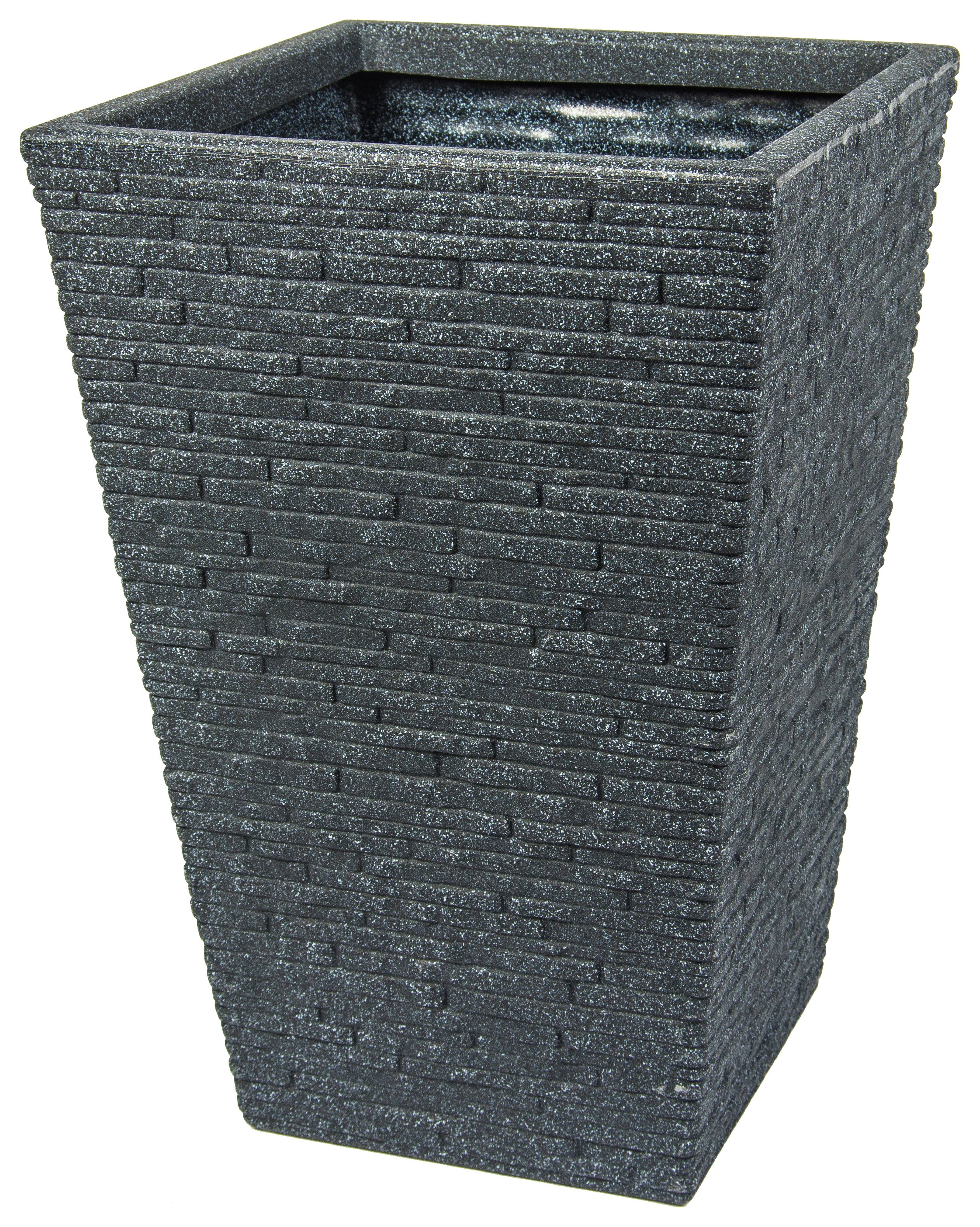 Image of Slate Effect Tall Ash Slate Plant Pot