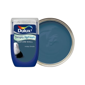 Dulux Simply Refresh One Coat Feature Wall Paint - Indigo Shade Tester Pot - 30ml