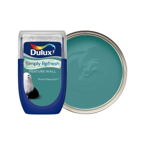 Dulux Simply Refresh One Coat Feature Wall Paint - Proud Peacock Tester Pot - 30ml