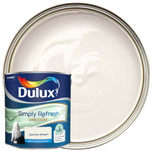 Dulux Simply Refresh One Coat Matt Emulsion Paint - Jasmine White - 2.5L