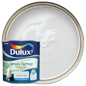 Dulux Simply Refresh One Coat Matt Emulsion Paint - Cornflower White - 2.5L