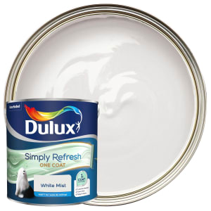 Dulux Simply Refresh One Coat Matt Emulsion Paint - White Mist - 2.5L