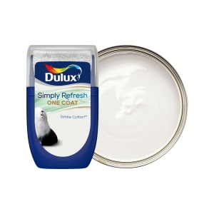 Dulux Simply Refresh One Coat Paint - White Cotton Tester Pot - 30ml