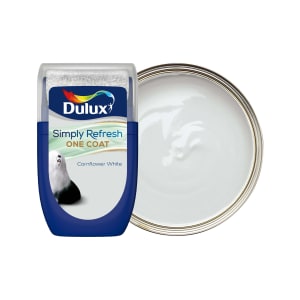 Dulux Simply Refresh One Coat Paint - Cornflower White Tester Pot - 30ml