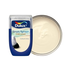Dulux Simply Refresh One Coat Paint - Daffodil White Tester Pot - 30ml