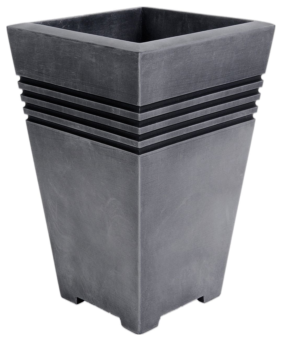 Tall Square Milano Pewter Planter