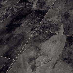 Dark Grey Slate 8mm Moisture Resistant Tile Effect Laminate Flooring - 2.28m2