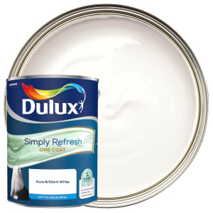 Dulux Simply Refresh One Coat Matt Emulsion Paint - Pure Brilliant White - 5L