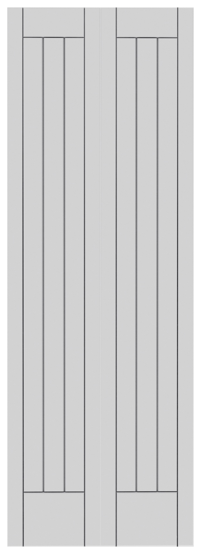 Image of Wickes Geneva White Primed Bi-Fold Solid Core Door - 1947 x 674mm