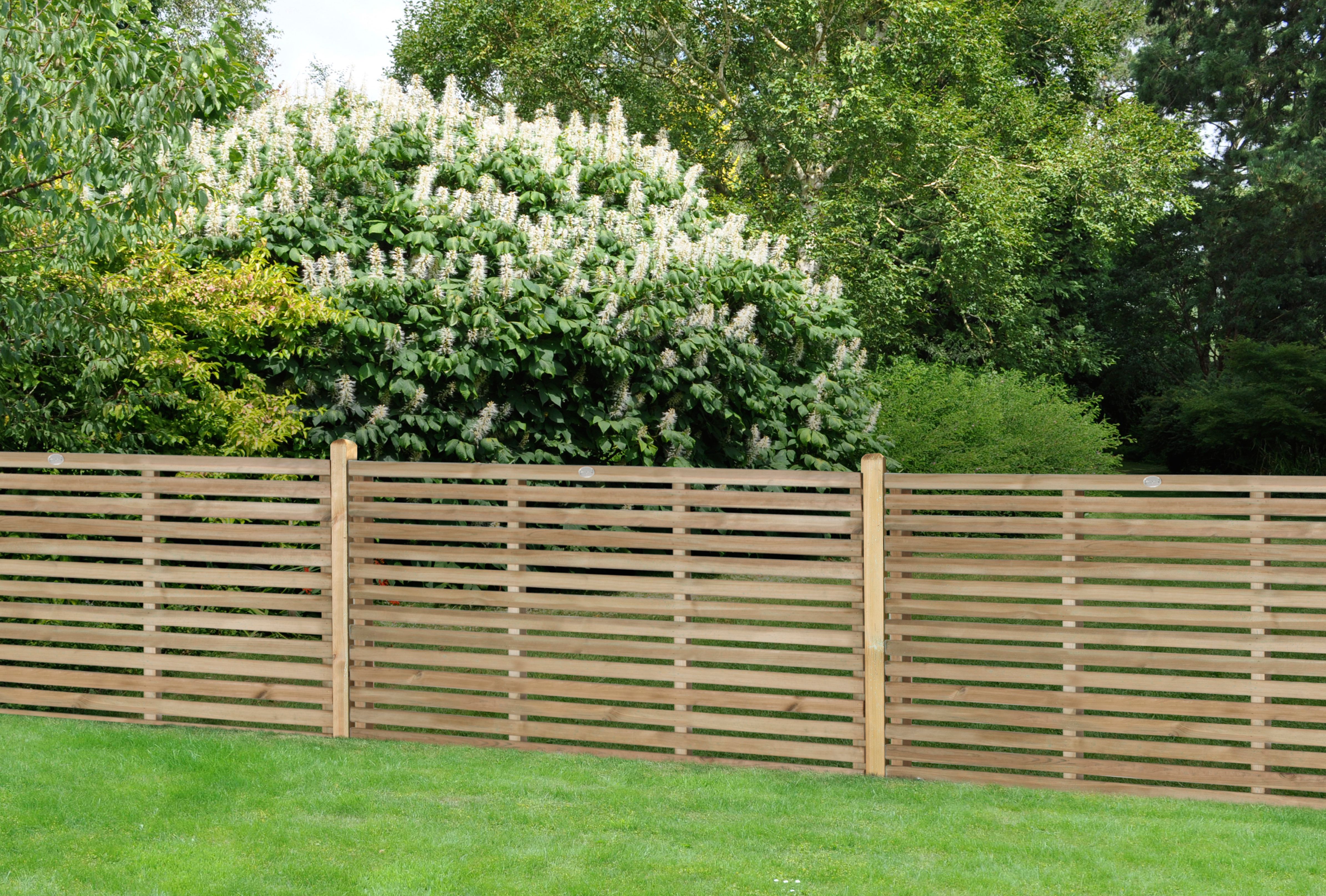 Forest Garden Single Slatted Fence Panel - 1800 x 910mm - 6 x 3ft - Pack of 5