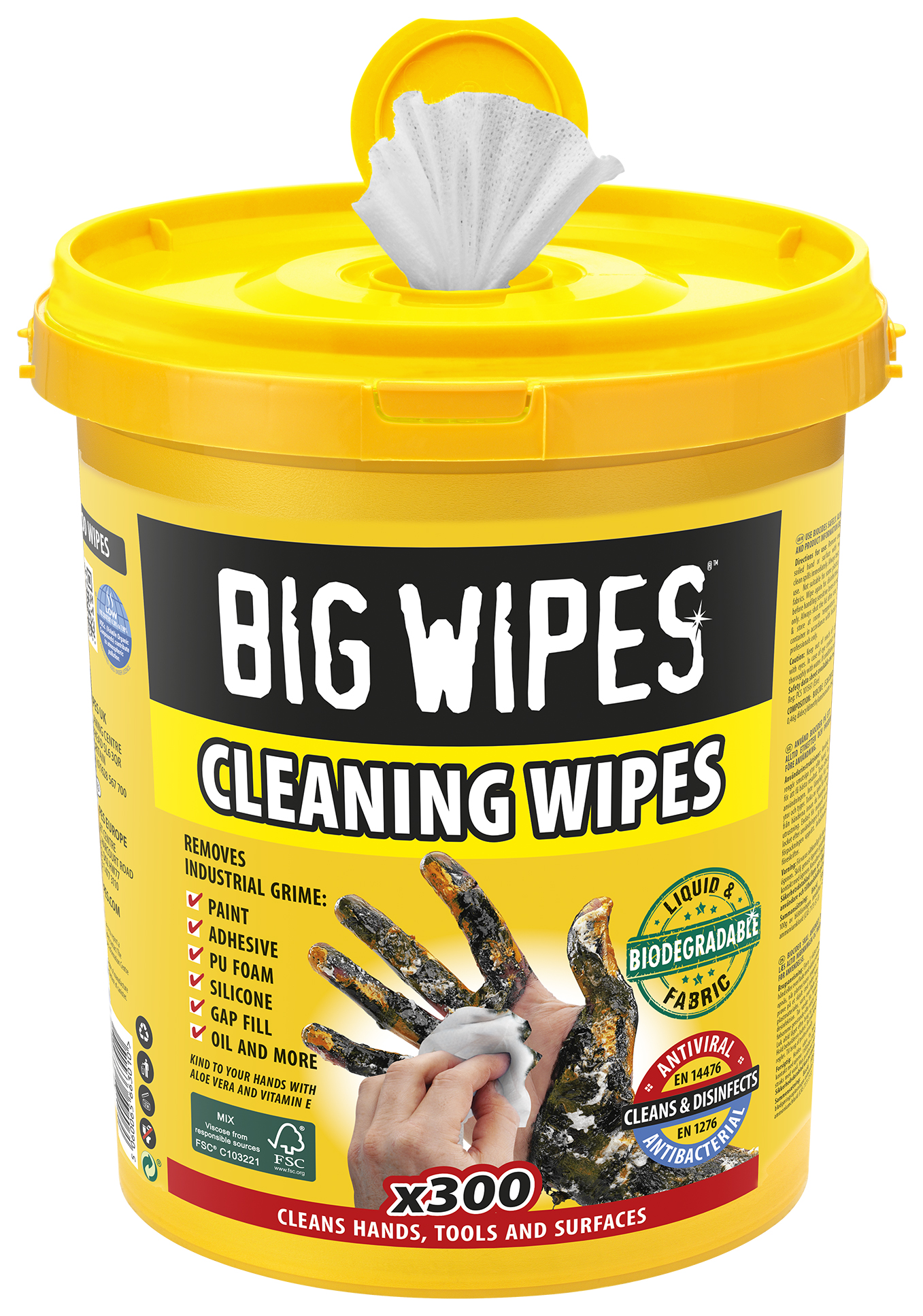 Image of Big Wipes Trade Cleaning Wipes - Bucket of 300
