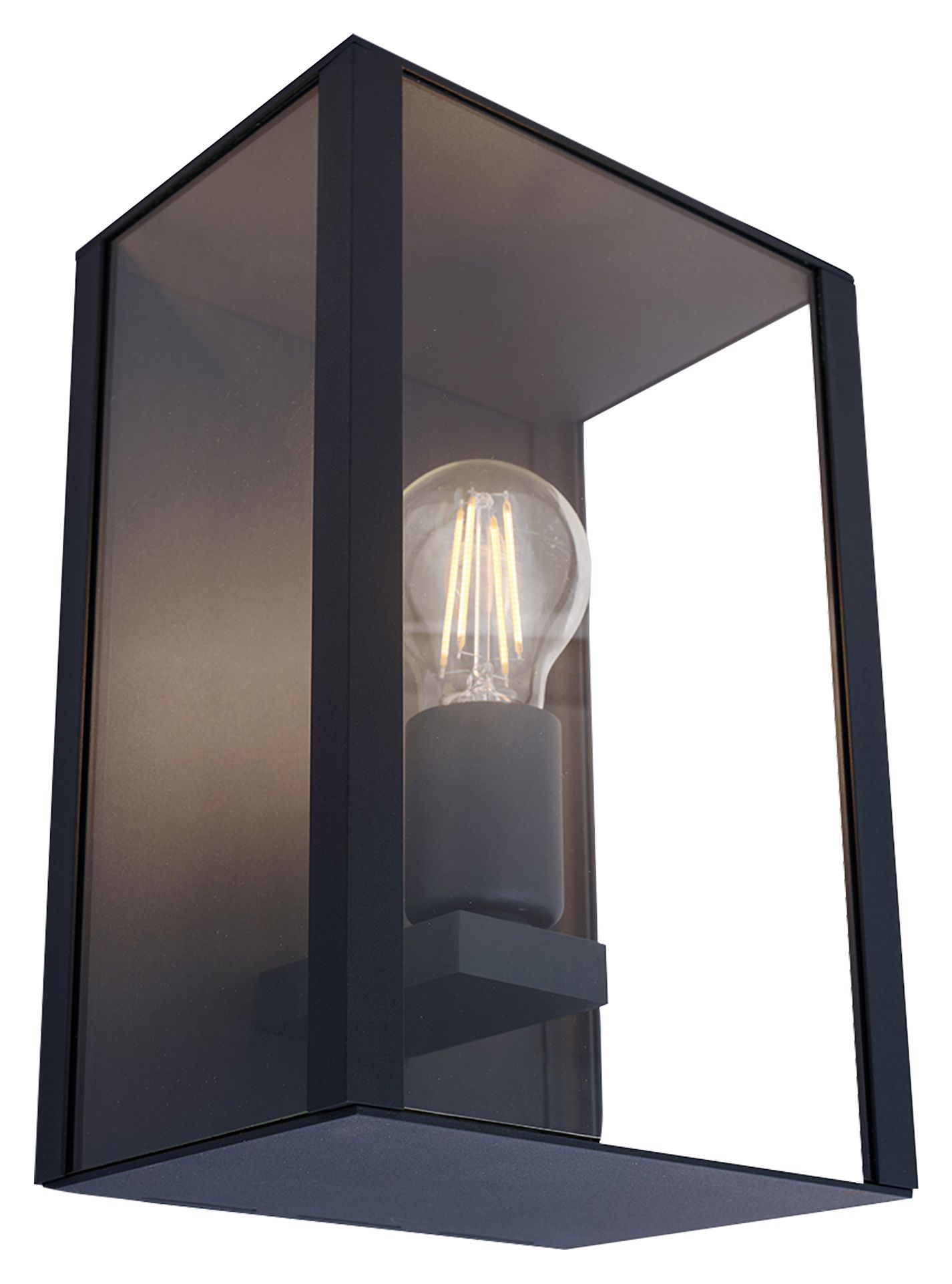 4lite WiZ Smart LED IP44 Exterior Wall Light with A60 E27 Filament Lamp