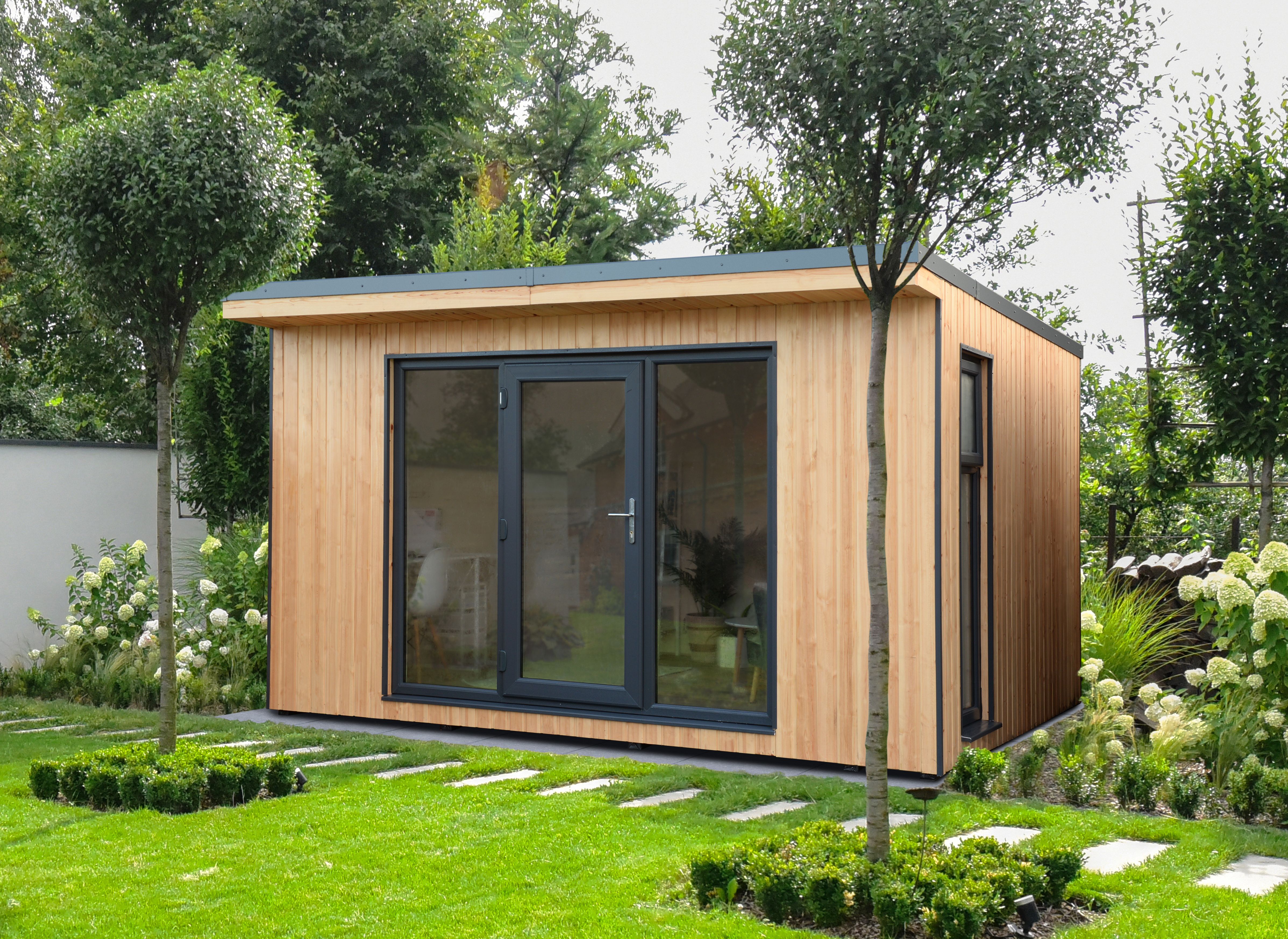 Forest Garden Xtend Insulated Garden Office With 1/4 Window Including Installation - 4 X 3.42m