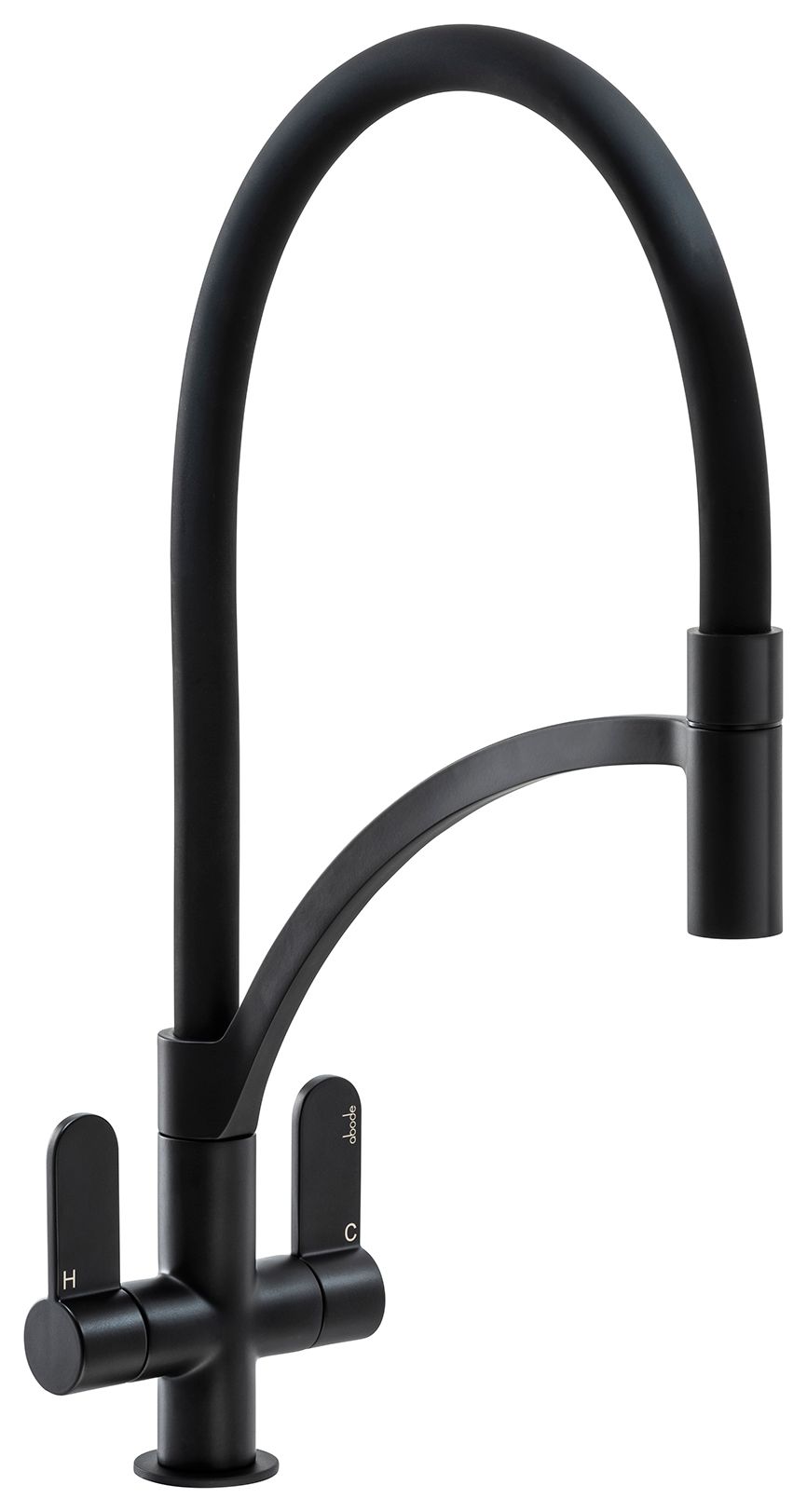 Abode Genio Pull Out Kitchen Tap - Matt Black