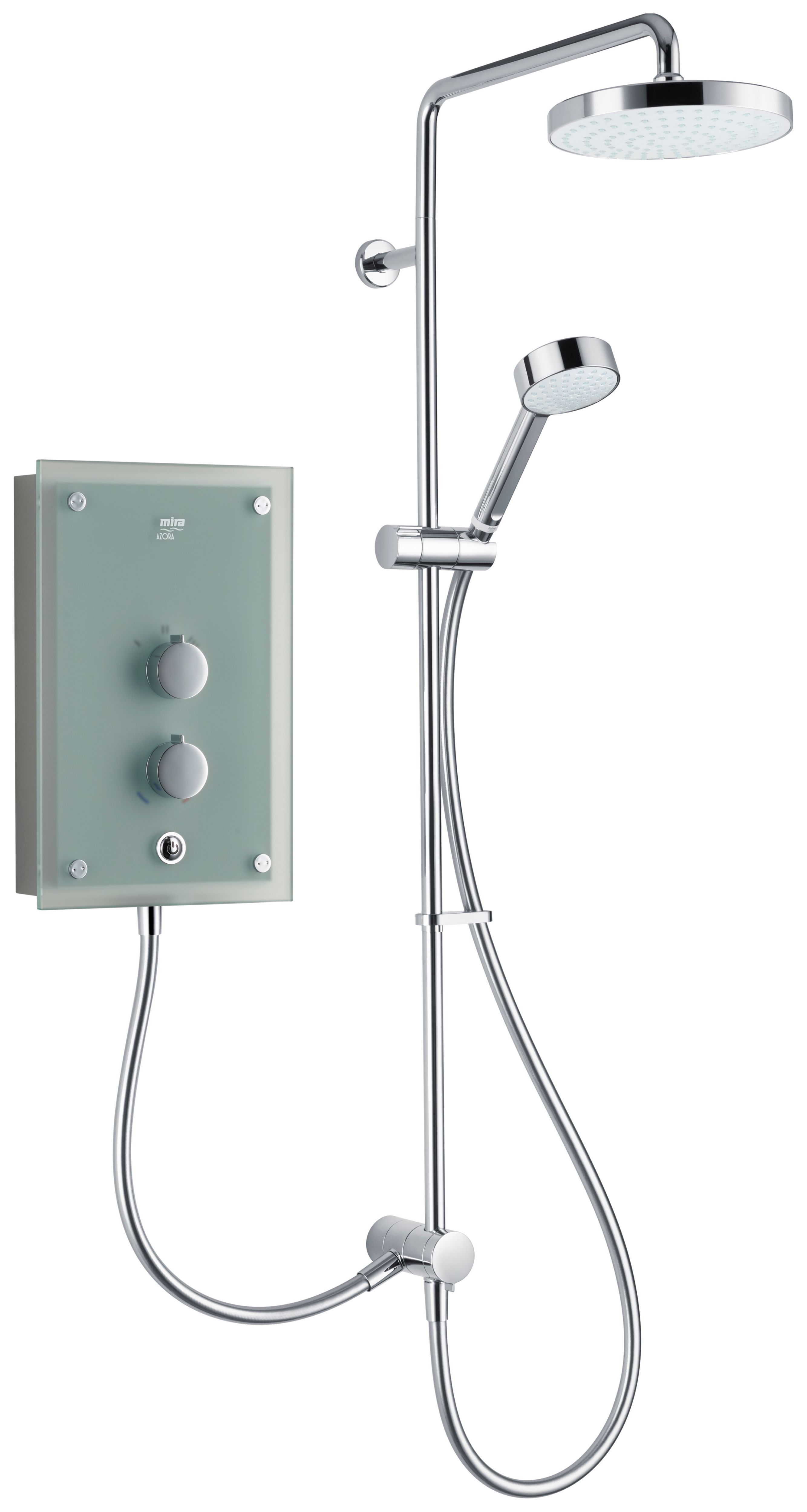 Mira Azora Dual 9.8 kW Electric Shower - Frosted Glass