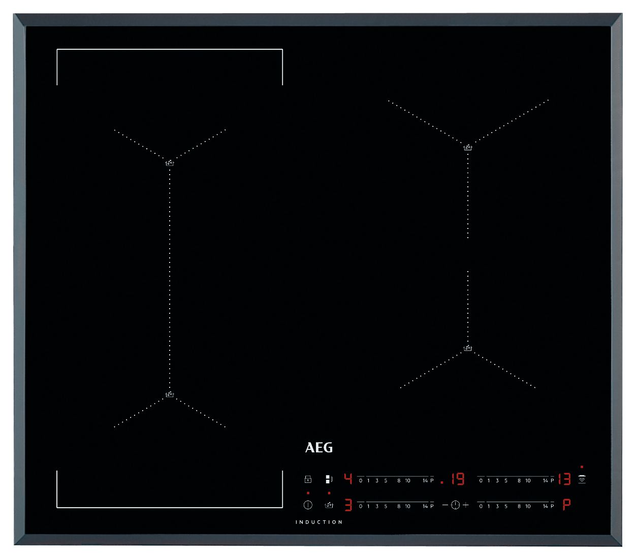 AEG IAE64421FB Black Induction Hob - 60cm