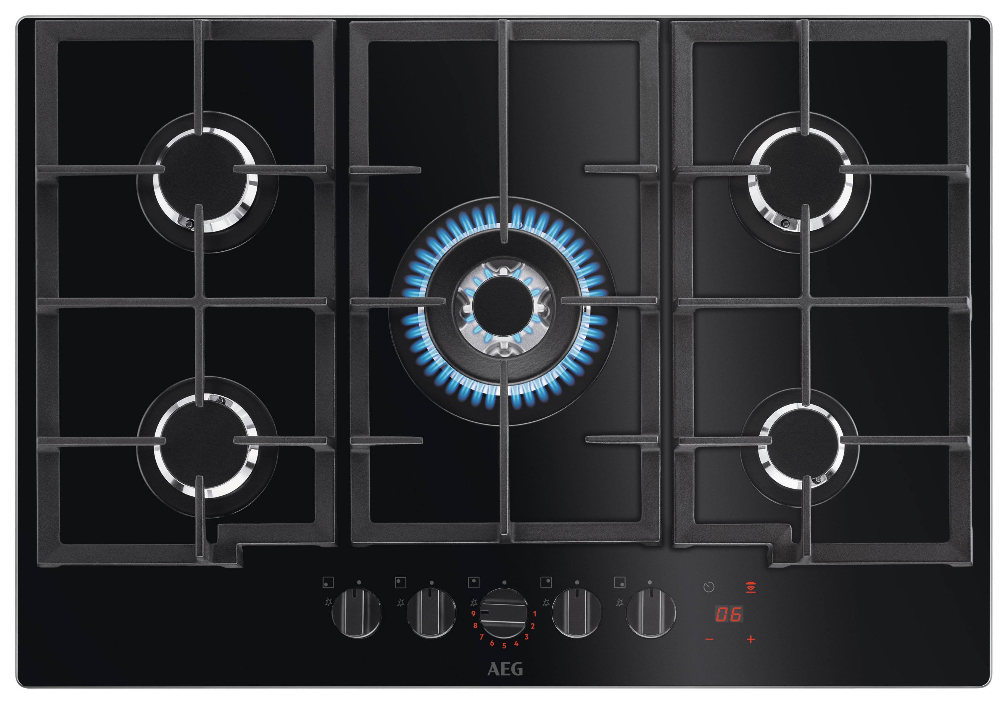 Gas on glass hob deals 5 burner