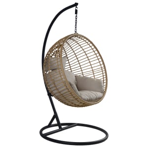 Charles Bentley Single Hanging Garden Swing Chair - Natural