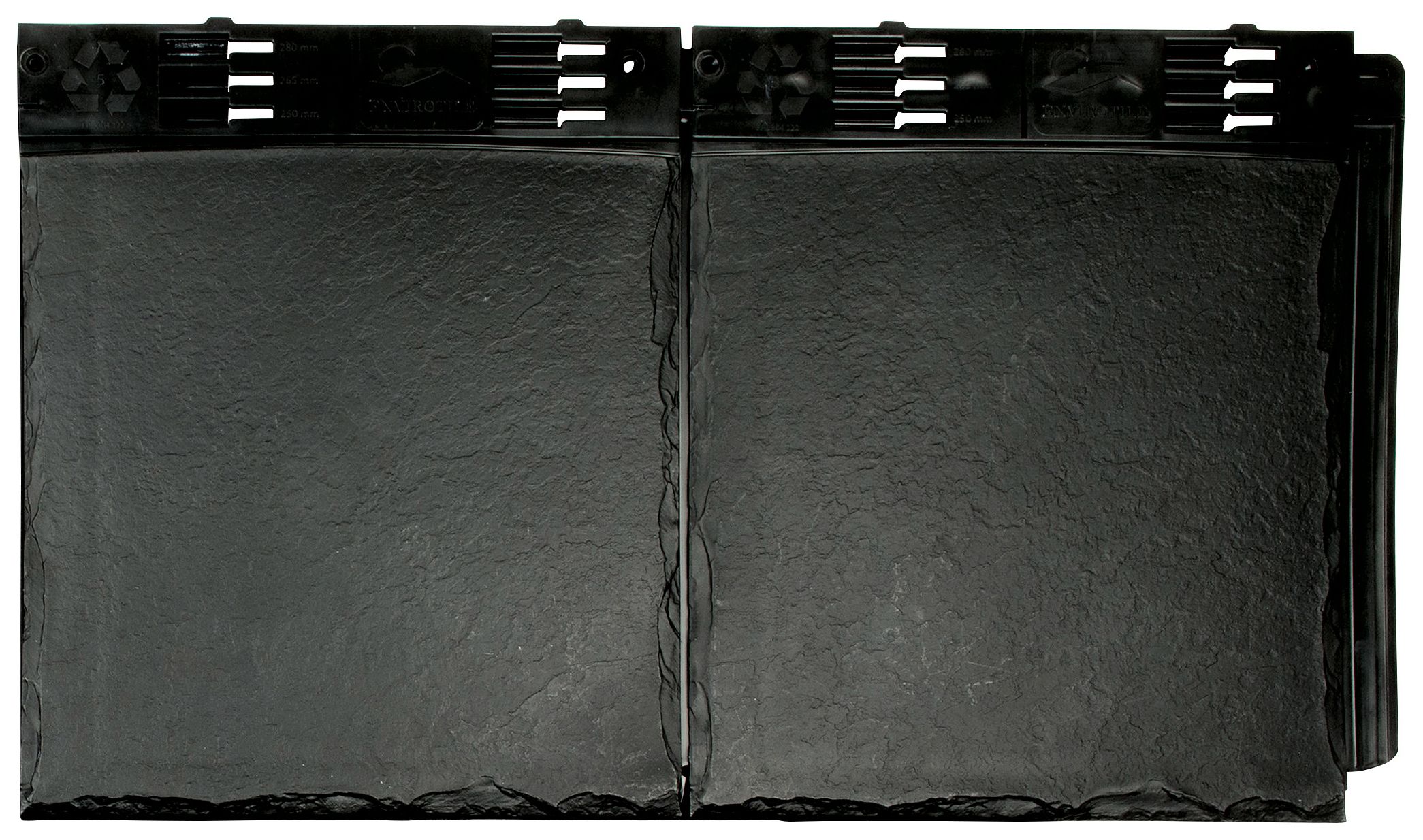 Envirotile Plastic Lightweight Anthracite Double Tile - 365 x 630 x 12mm