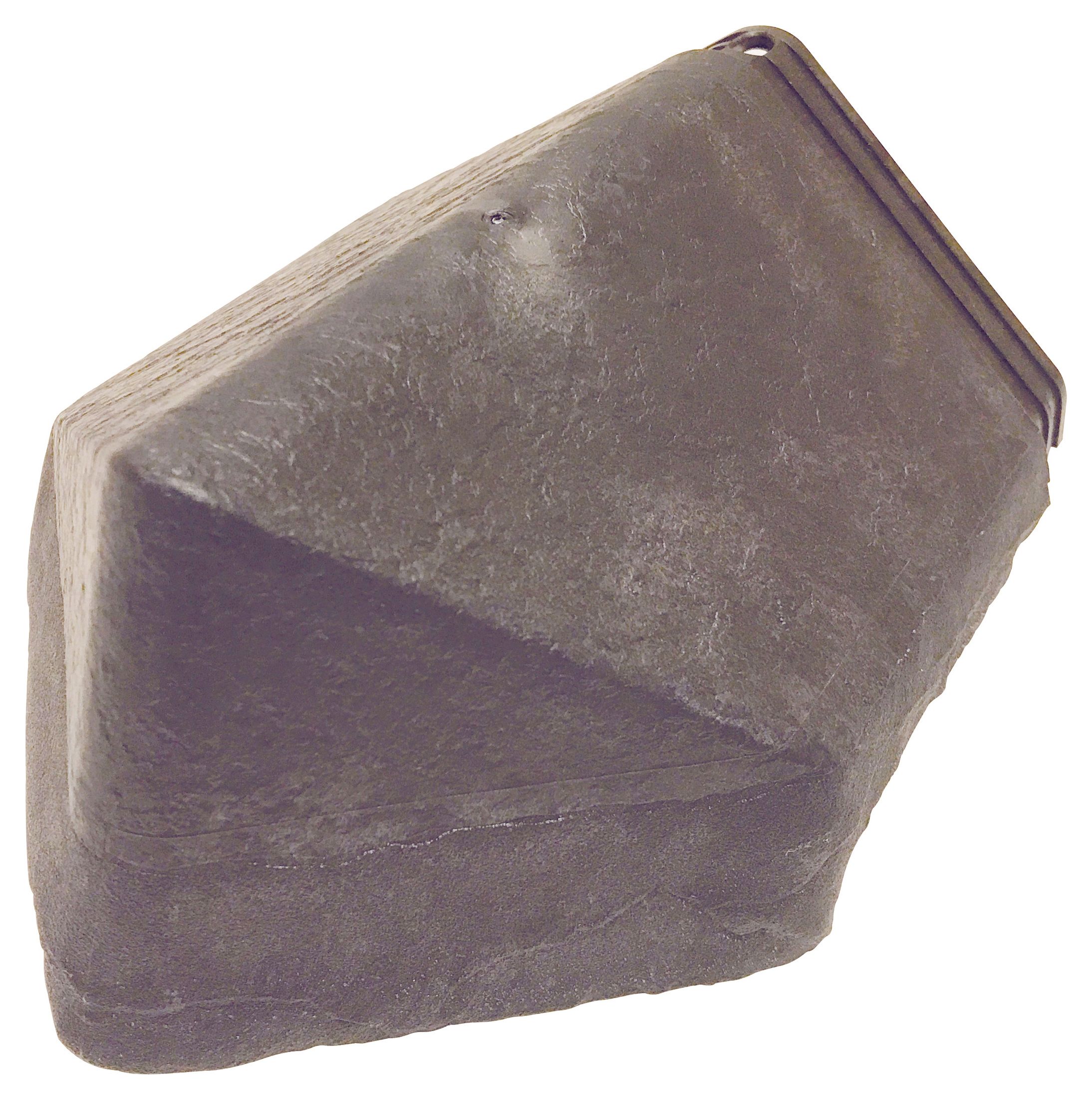 Image of Envirotile Plastic Lightweight Dark Brown Hip End Cap - 425 x 165 x 6mm
