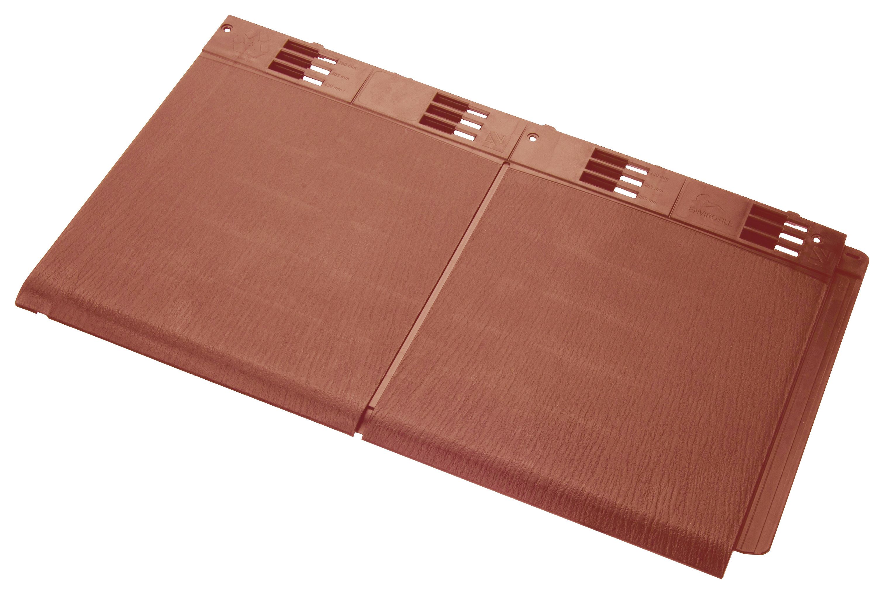 Image of Envirotile Terracotta Double Plastic Tile - 365 x 630 x 12mm