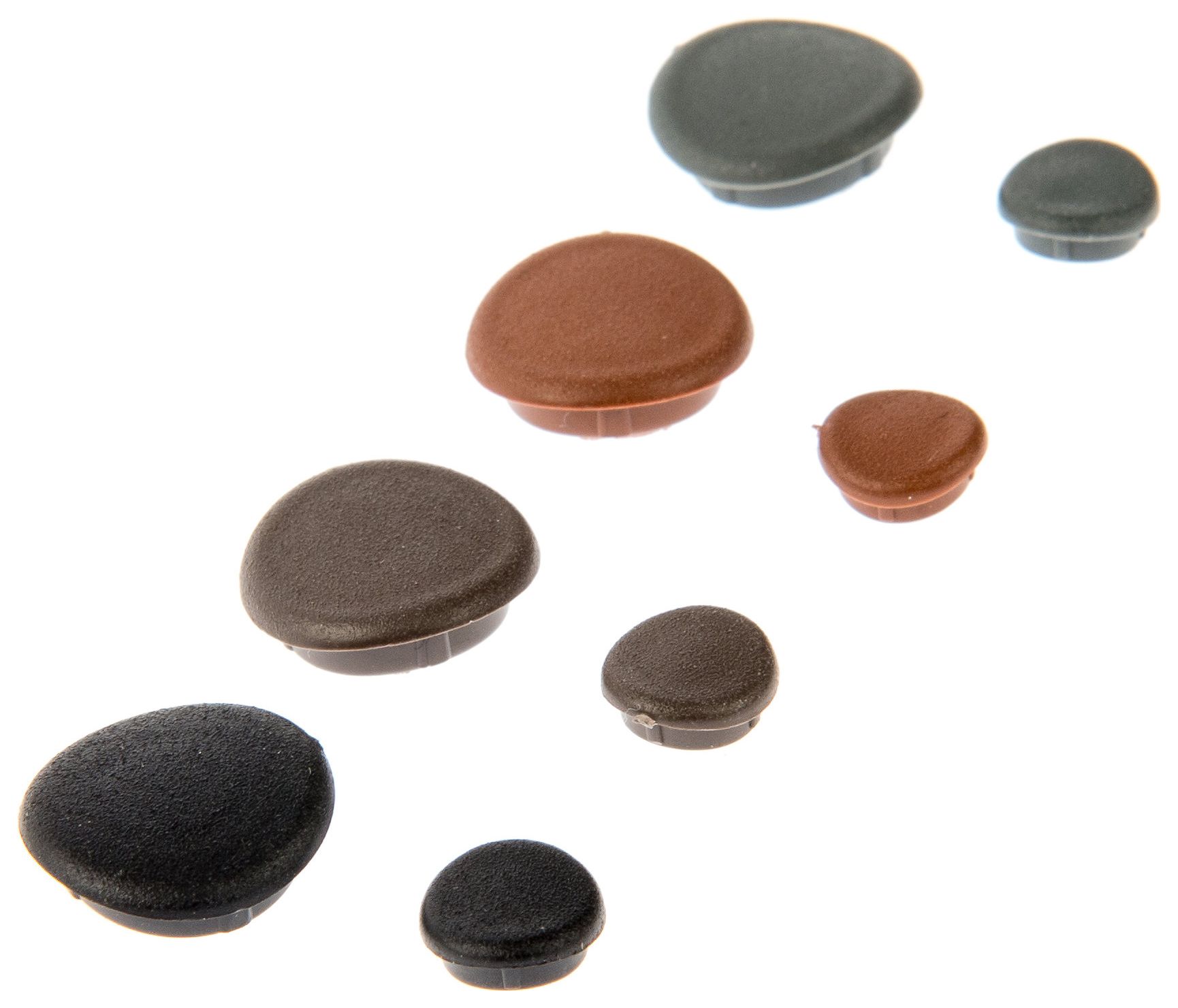 Image of Envirotile Small Screw Cover Caps Brown - Pack of 25