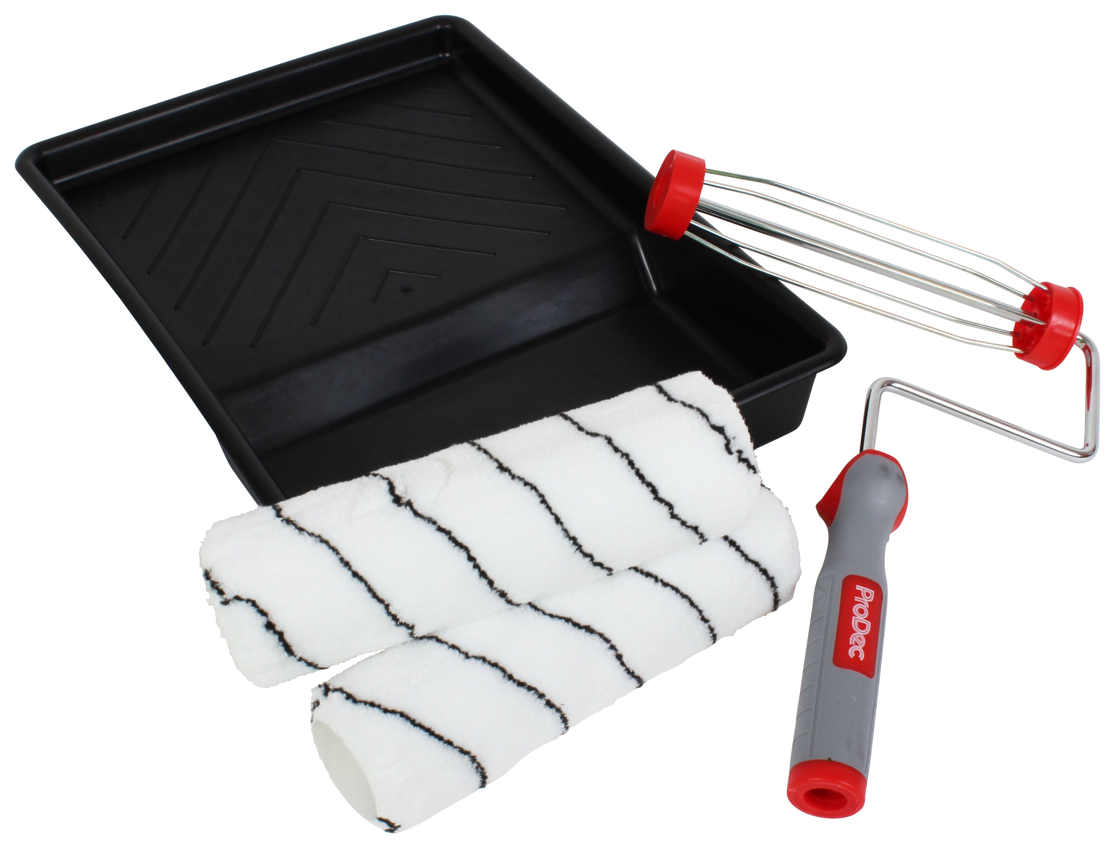 Image of ProDec Twin Microfibre Paint Roller & Tray Set - 9 x 1.75in