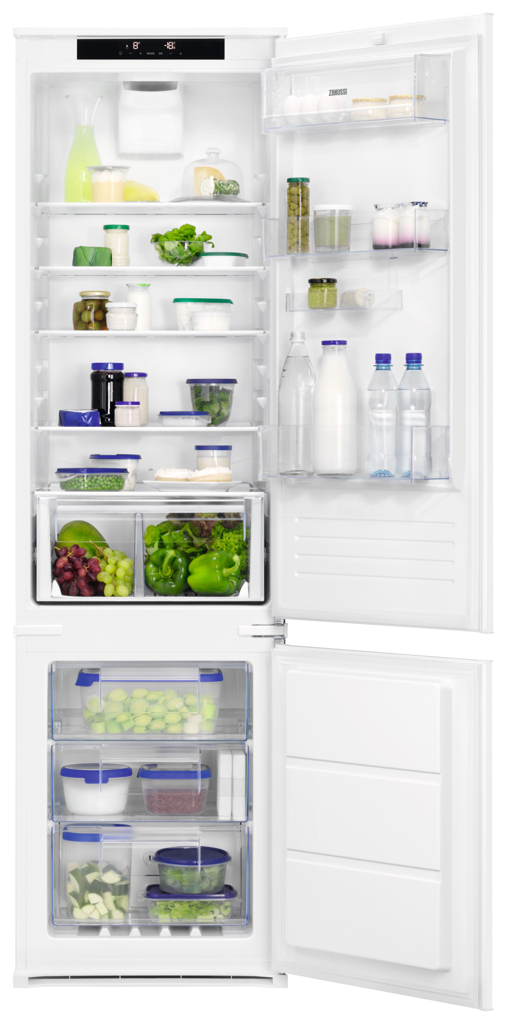 Image of Zanussi ZNTN19ES1 70/30 Intergrated Fridge Freezer - White