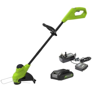 Greenworks Cordless Line Trimmer 24V with 2Ah Lithium Ion Battery & Charger - 25cm