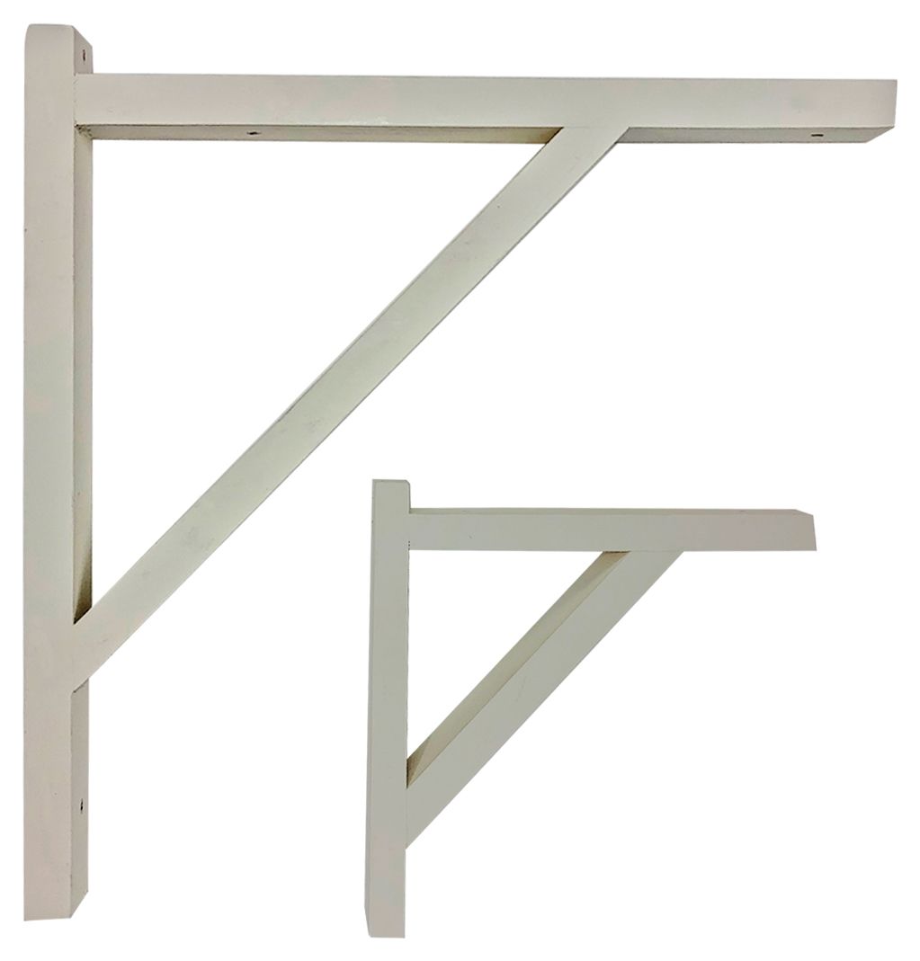White Timber Frame Bracket Pair - 300 x 270mm