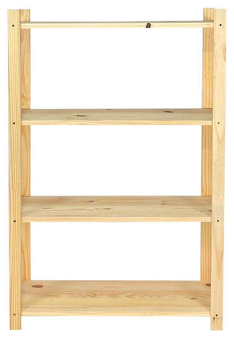 Image of Wickes 4 Tier Pine Shelf Unit - 800mm