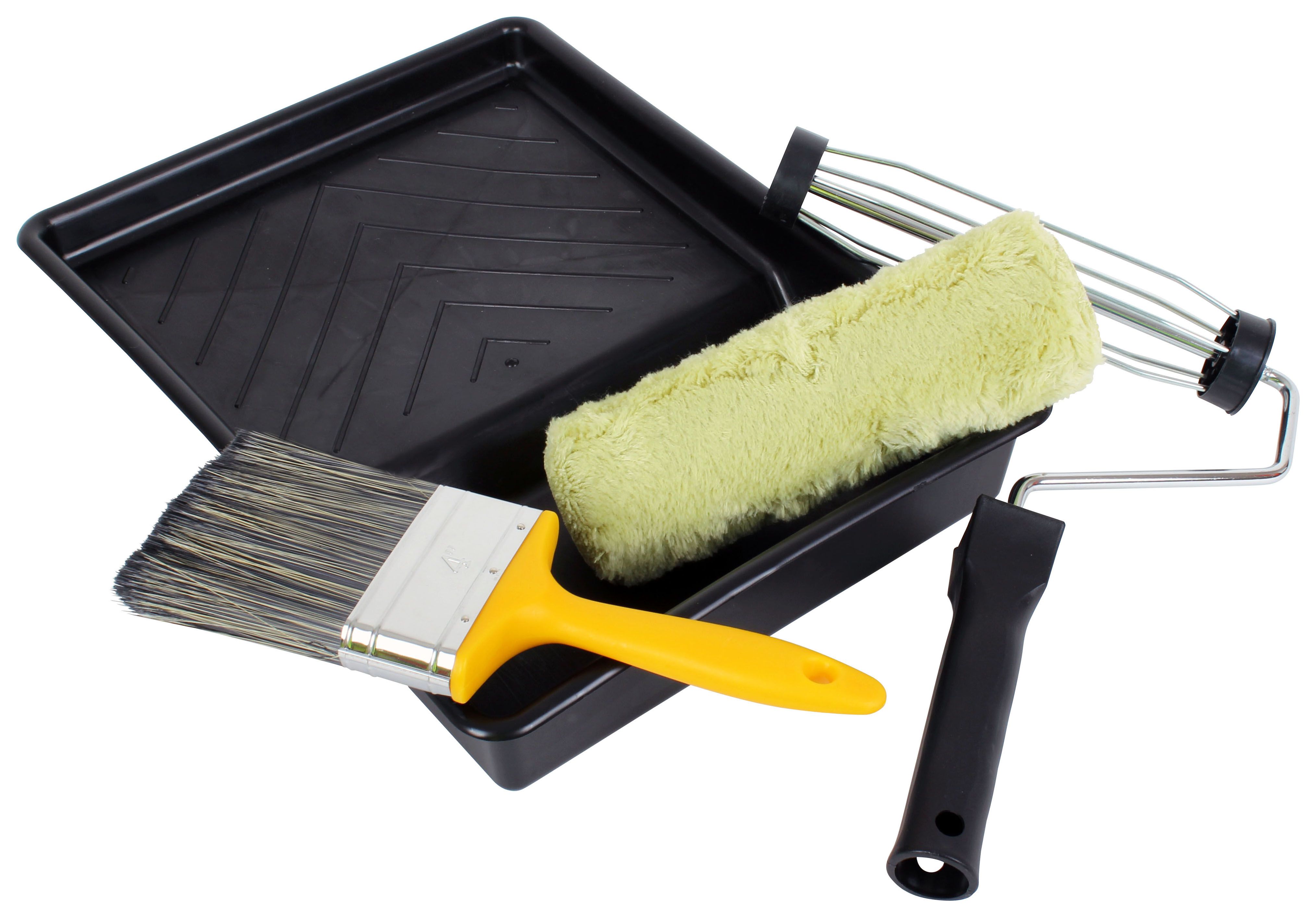 Image of ProDec Masonry Paint Roller, Brush & Tray Set - 9 x 1.75in