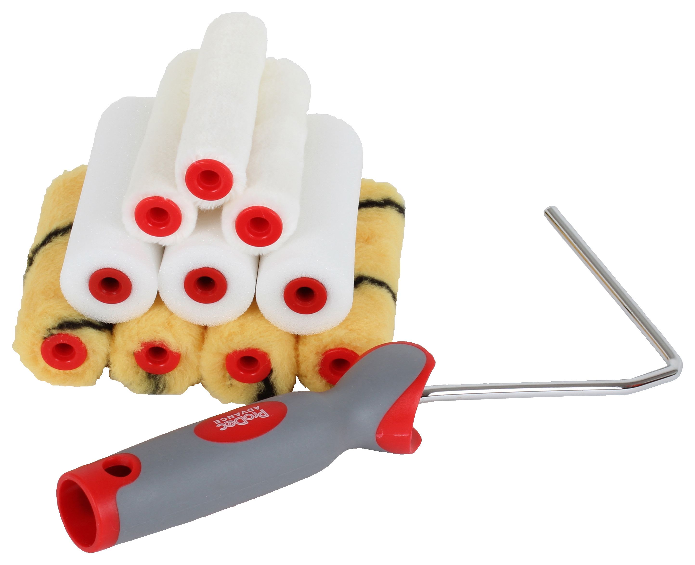 ProDec Assorted Mini Paint Rollers Frame 4in Pack of 10 Wickes
