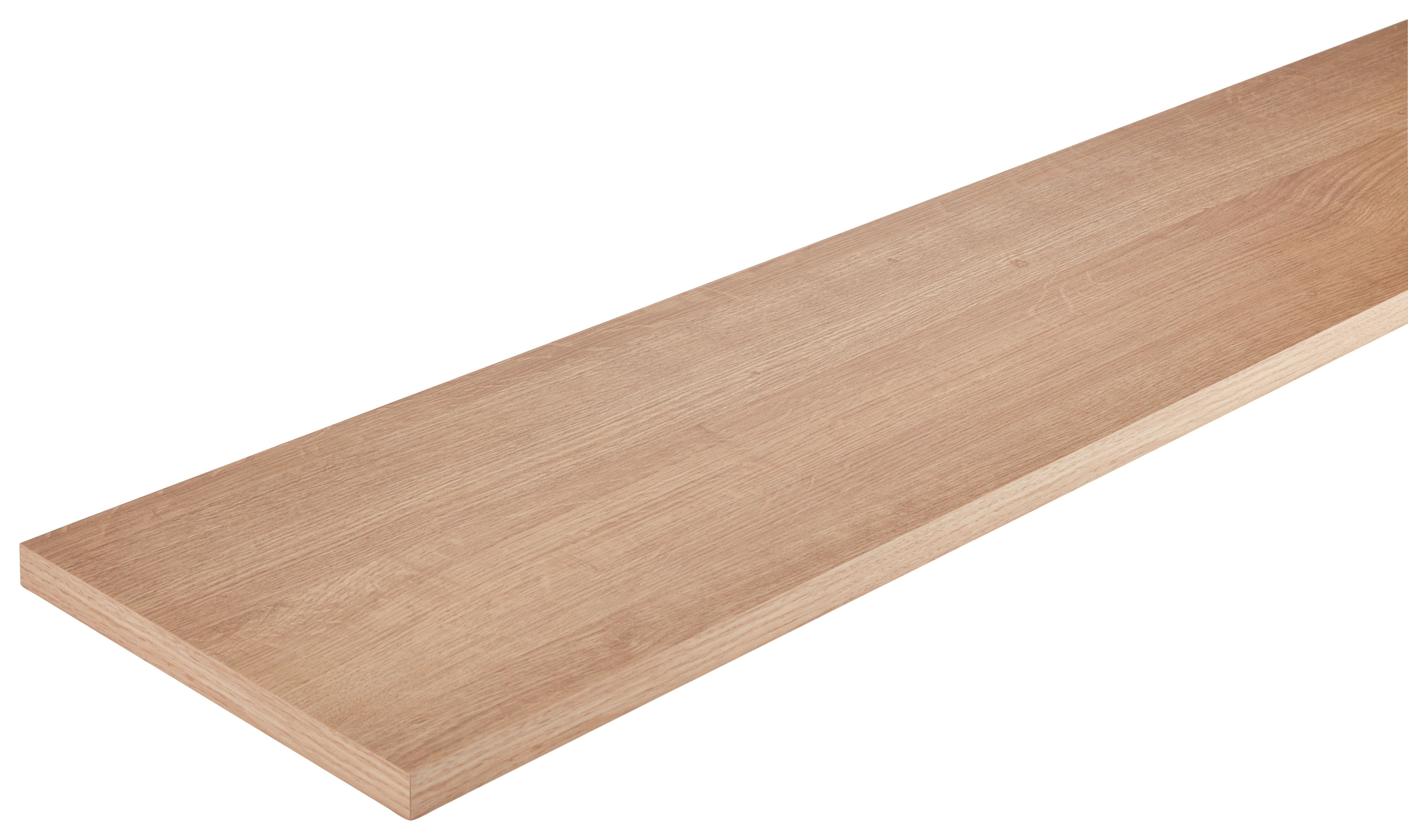 Image of Wickes MFC Trojan Oak Shelf - 18 x 230 x 600mm